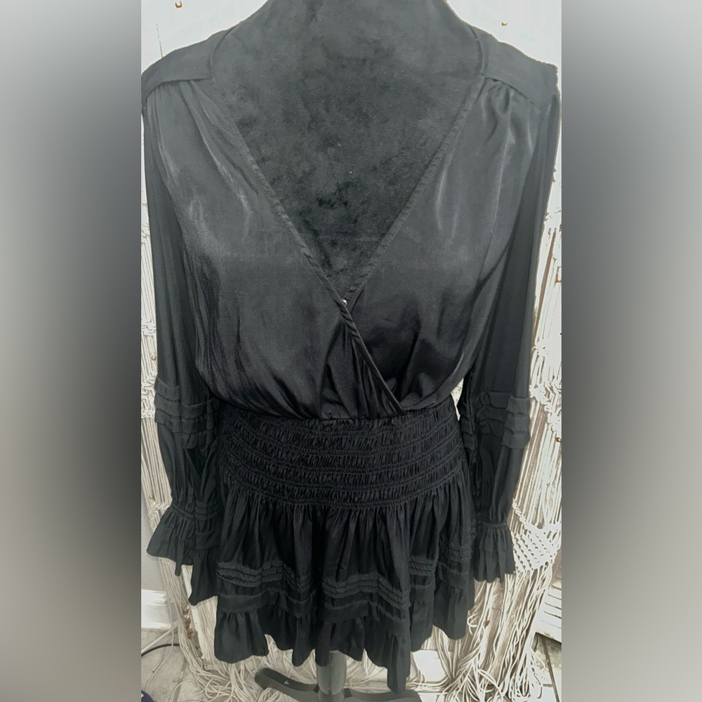🐷The Impeccable‎ Pig Elegant Black Long Sleeve Dress Mini Dress🐷 - Picture 3 of 7